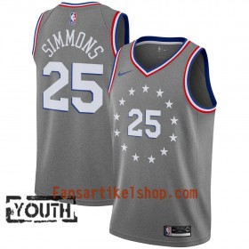Philadelphia 76ers Trikot Ben Simmons 25 2018-19 Nike City Edition Grau Swingman - Kinder